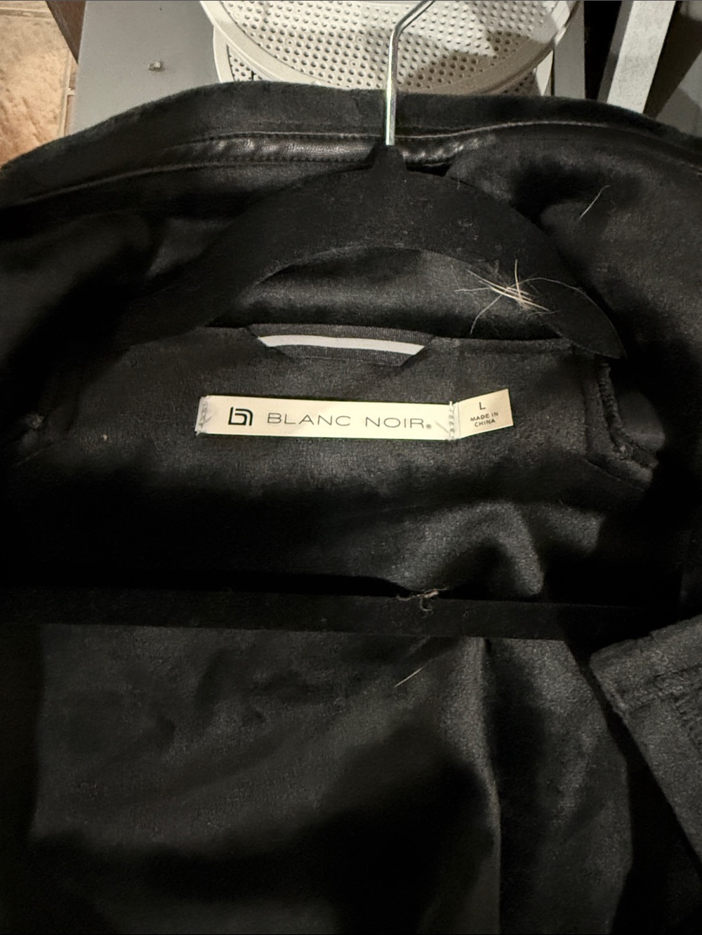 blanc noir Black Satin-Lined Long Jacket